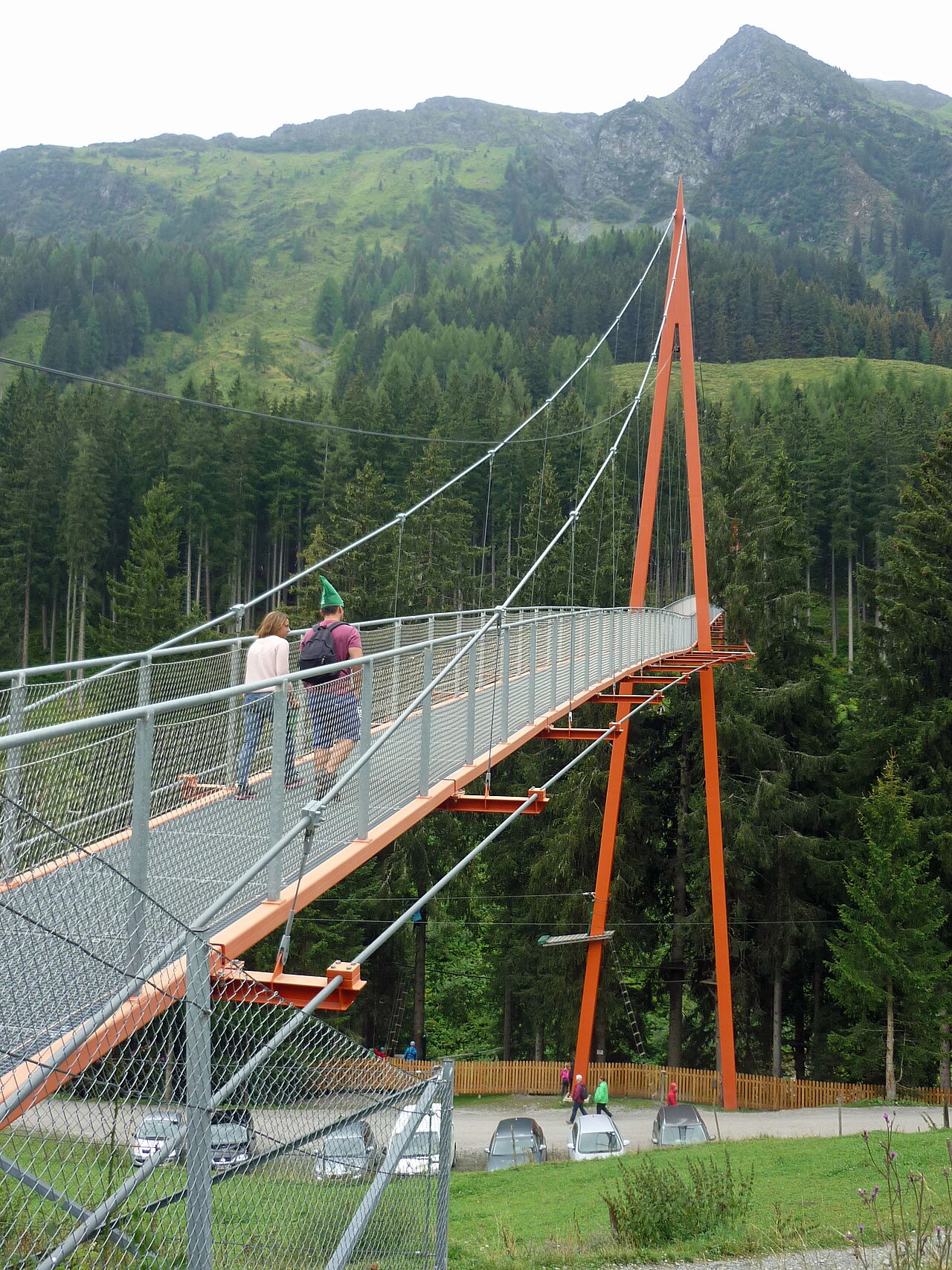 Die Hängebrücke im Glemmtal
