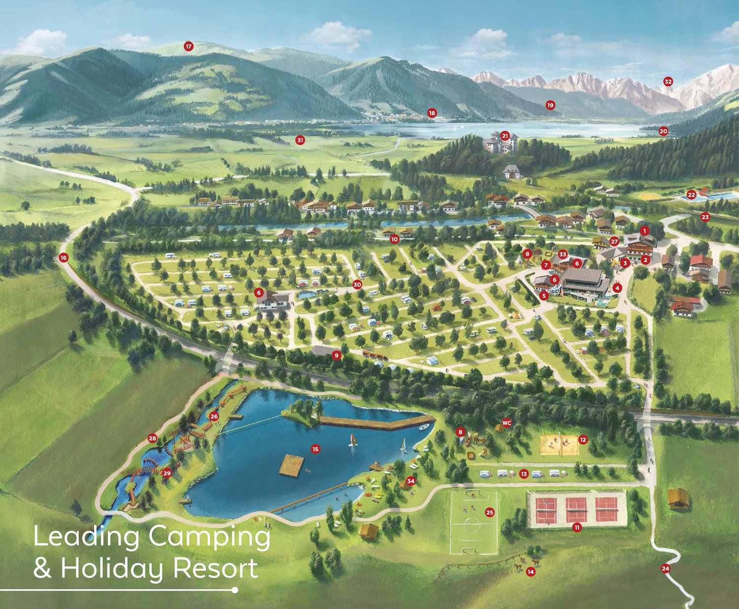 Platzplan des Sportcamp Woferlgut